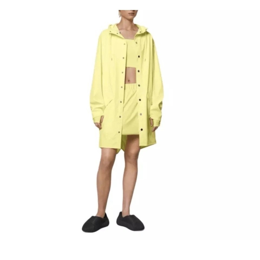RAINS‎ Long Jacket 12020 Size Small – Yellow – NWT Waterproof Unisex  Raincoat - Picture 2 of 7